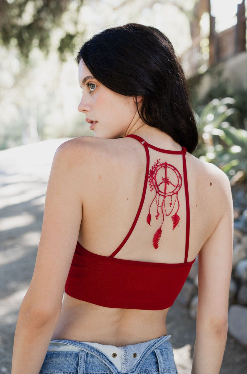 Dreamcatcher Tattoo Back Brami Brami Leto Collection XS/S Berry 