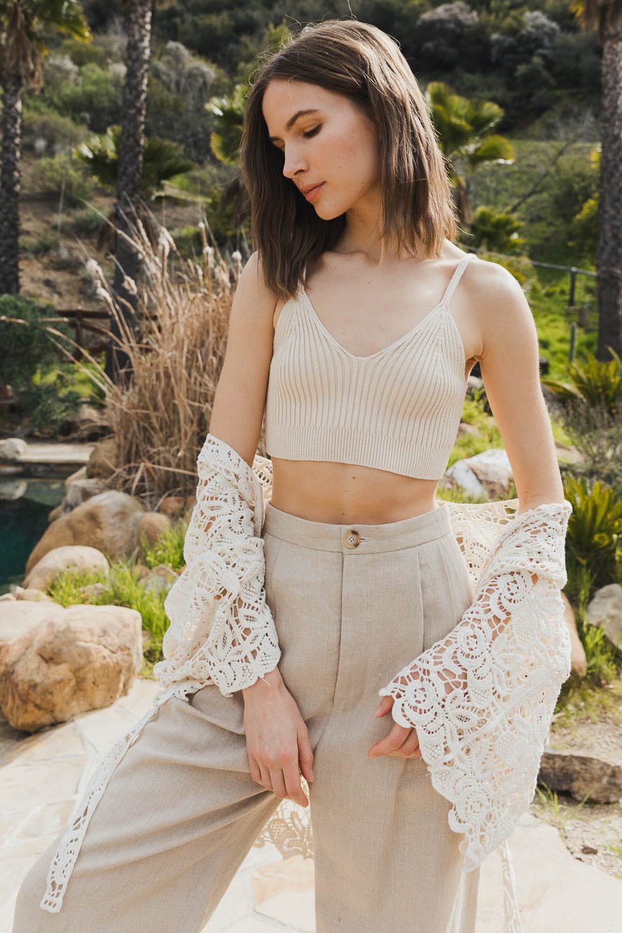 Dreamy Ribbed Knit Lounge Brami - NeoKira Unlimited