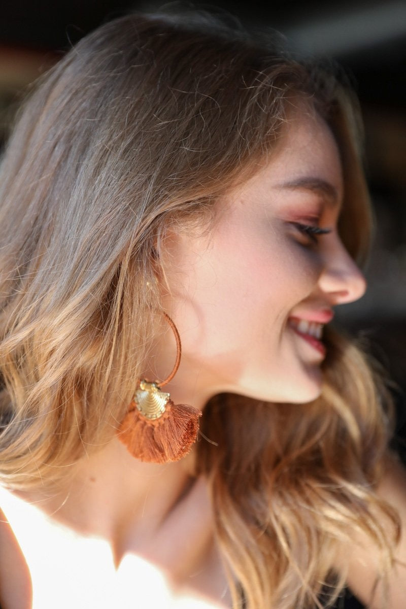 Drop Tassel Fan Earrings - NeoKira Unlimited