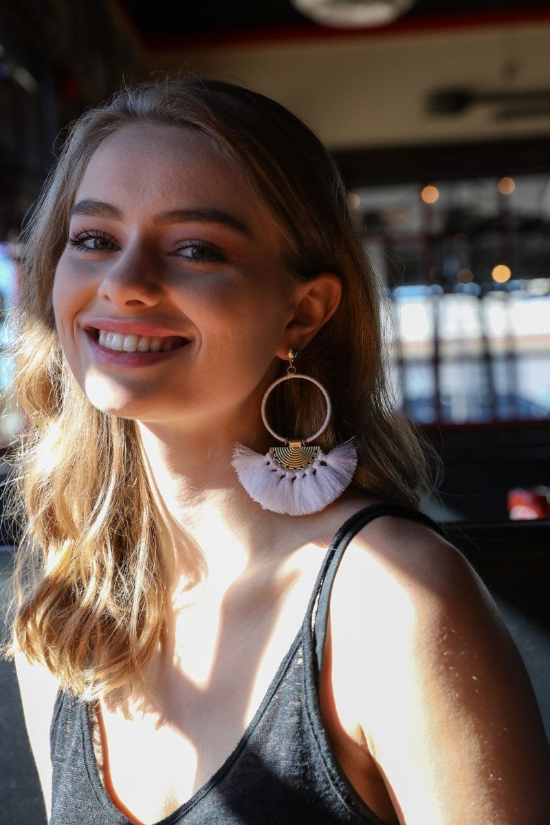 Drop Tassel Fan Earrings - NeoKira Unlimited