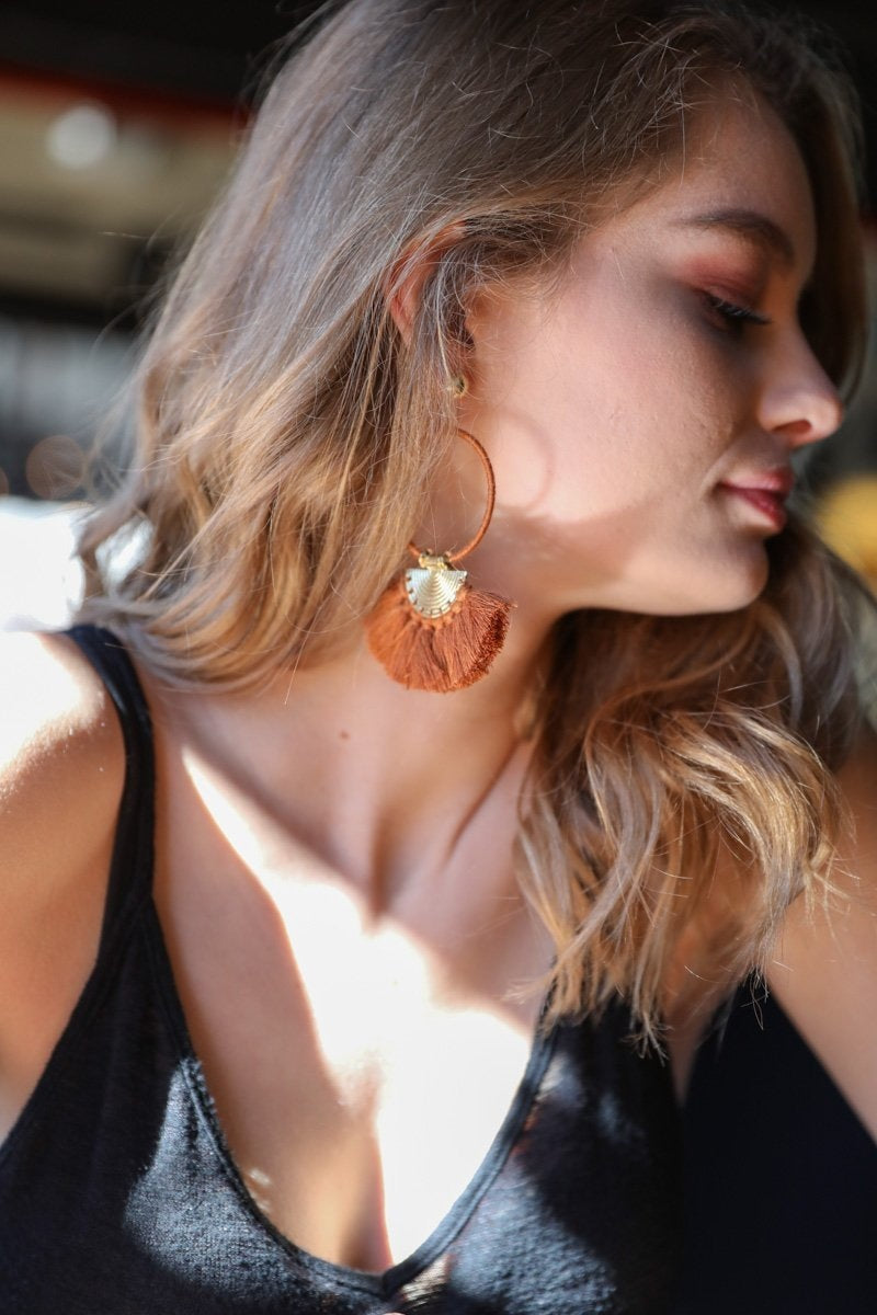 Drop Tassel Fan Earrings - NeoKira Unlimited