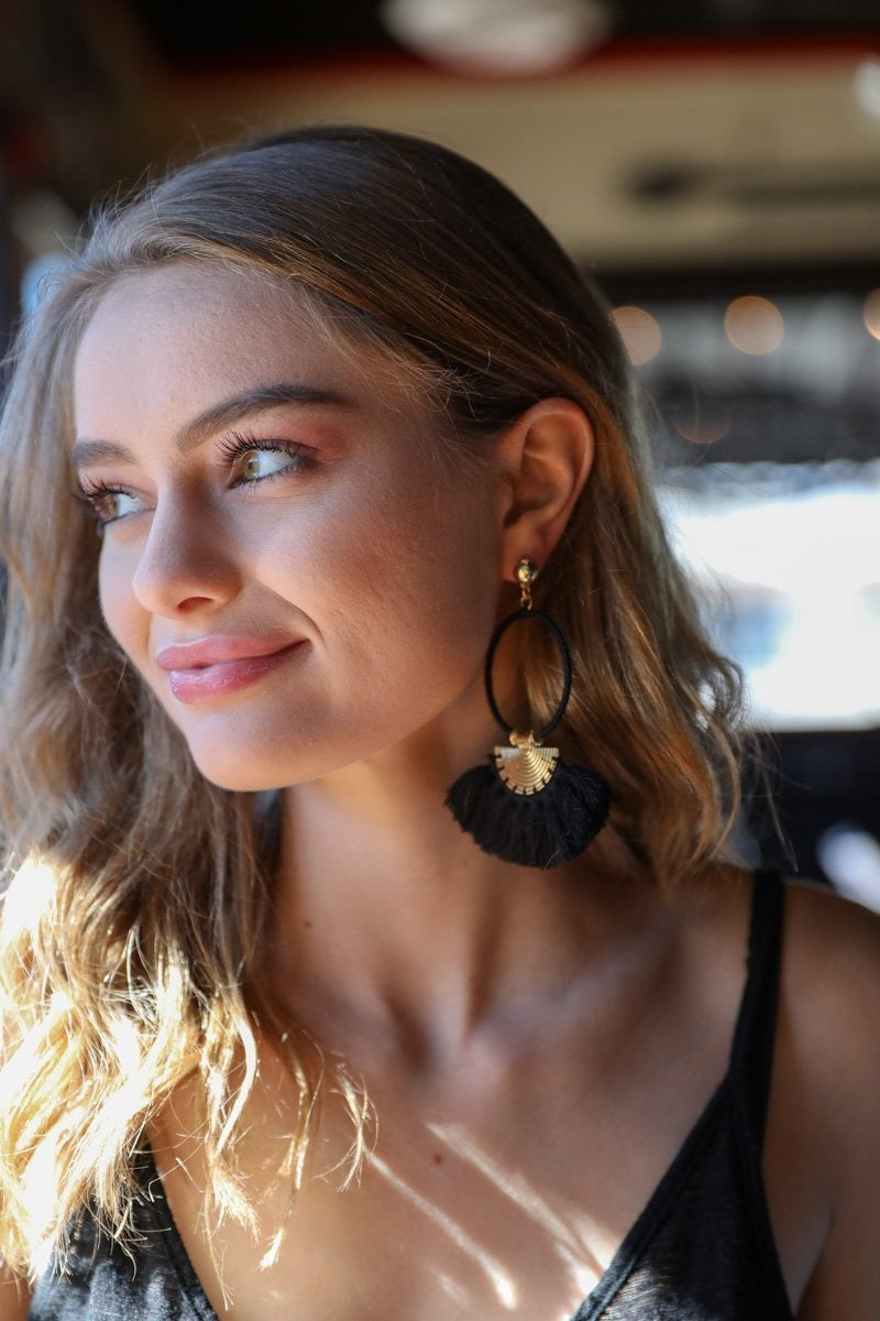 Drop Tassel Fan Earrings - NeoKira Unlimited
