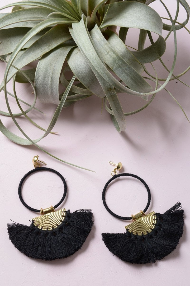 Drop Tassel Fan Earrings - NeoKira Unlimited