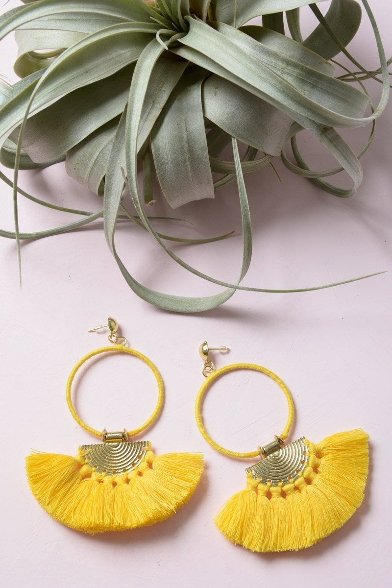 Drop Tassel Fan Earrings - NeoKira Unlimited