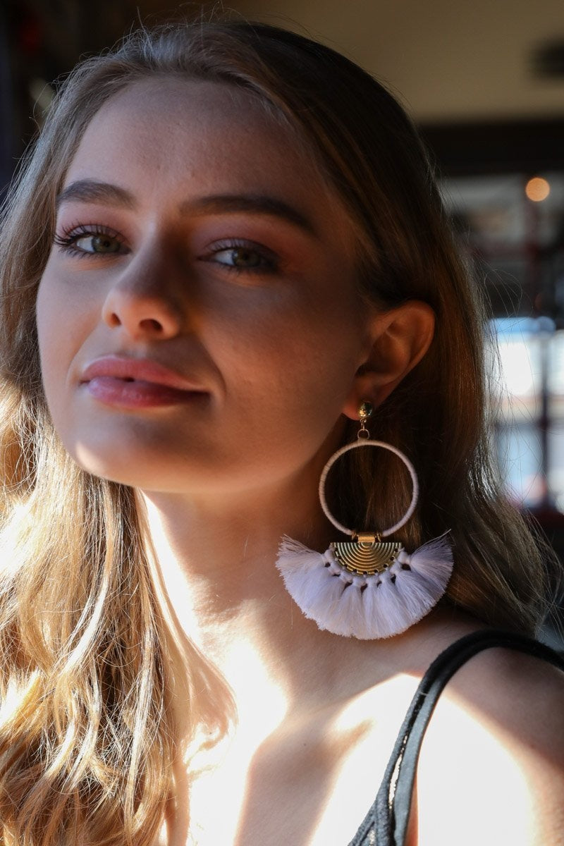 Drop Tassel Fan Earrings - NeoKira Unlimited