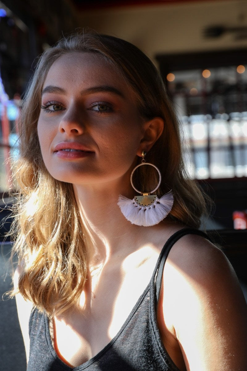 Drop Tassel Fan Earrings - NeoKira Unlimited