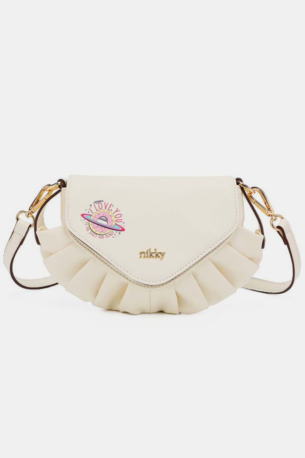 Nicole Lee USA Graphic Crossbody Bag Crossbody Bag Trendsi White One Size 