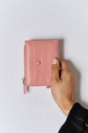 David Jones Texture PU Leather Mini Wallet Wallet Trendsi PINK One Size 