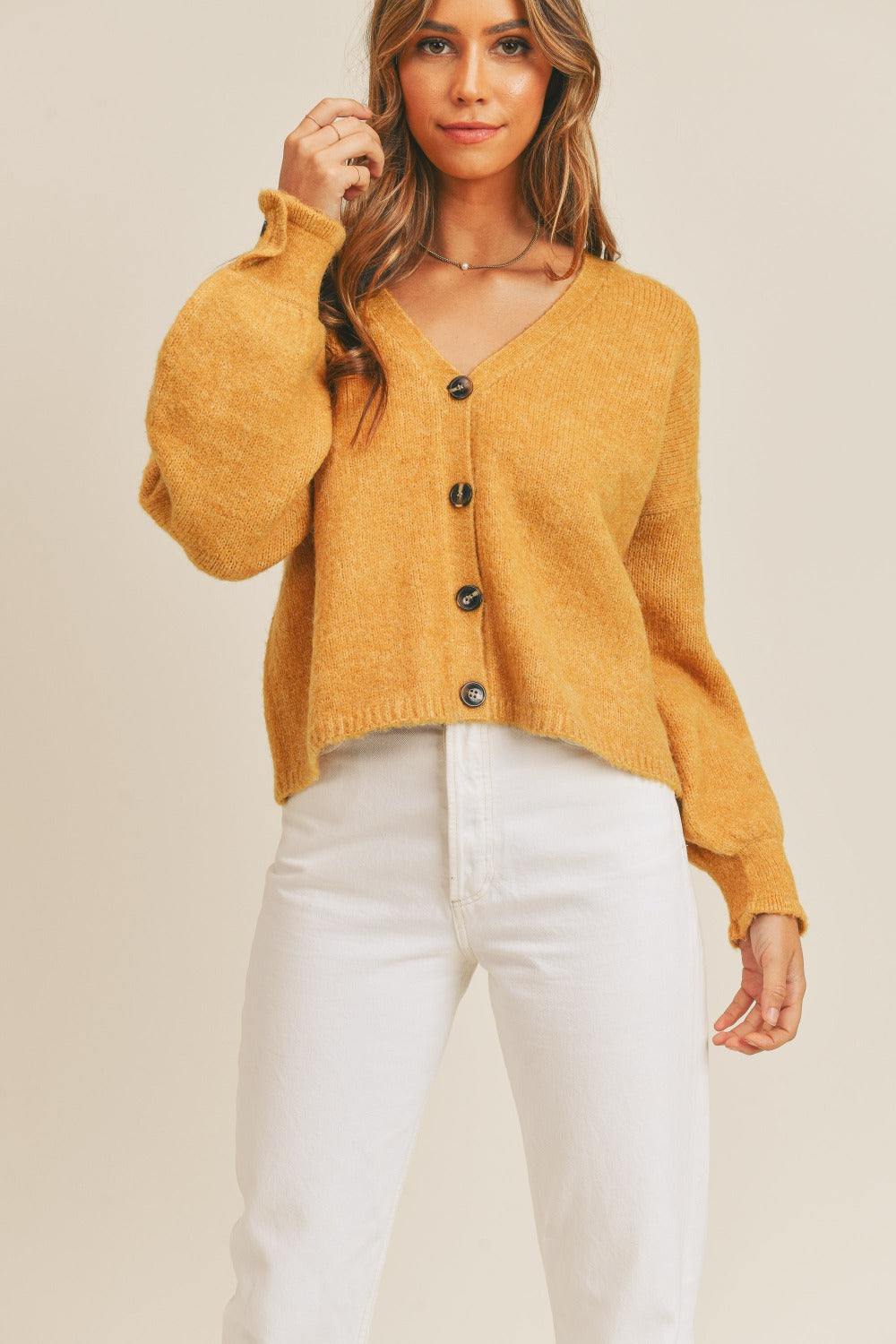MABLE Long Sleeve Button Down Sweater Cardigan - NeoKira Unlimited