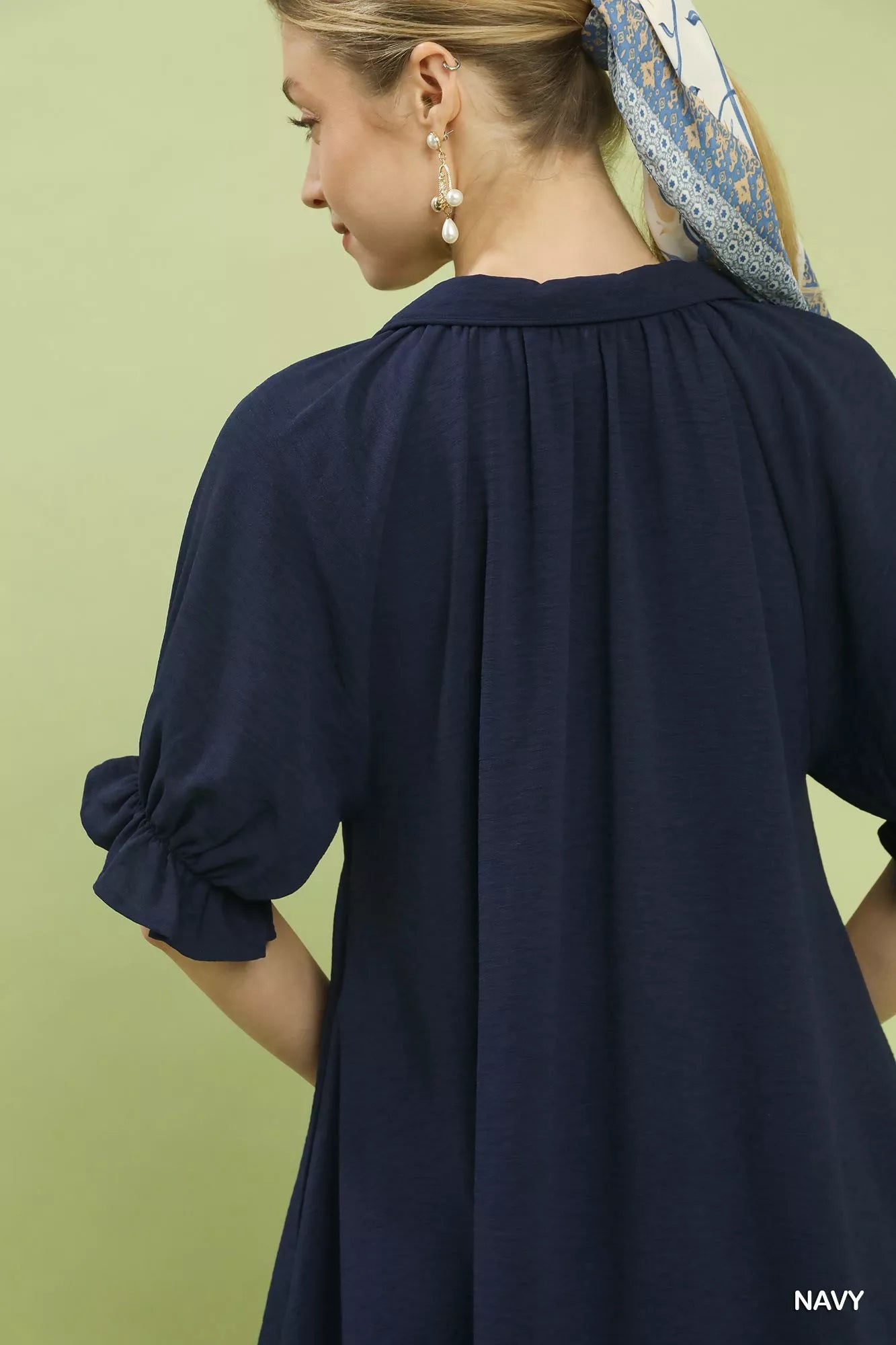 Umgee Tiered Puff Sleeve Babydoll Dress Casual Chic - NeoKira Unlimited