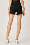 RISEN Frayed Hem Denim Shorts with Fringe Detail Pockets Denim Shorts Trendsi   