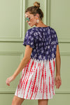 BiBi American Flag Theme Tee Dress Mini Dress Trendsi   