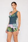 Marina West Swim Full Size Clear Waters Swim Dress in Aloha Forest Swimsuit Trendsi   