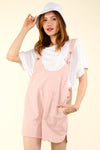 VERY J Adjustable Waist Suspender Overalls with Pockets Overalls Trendsi   