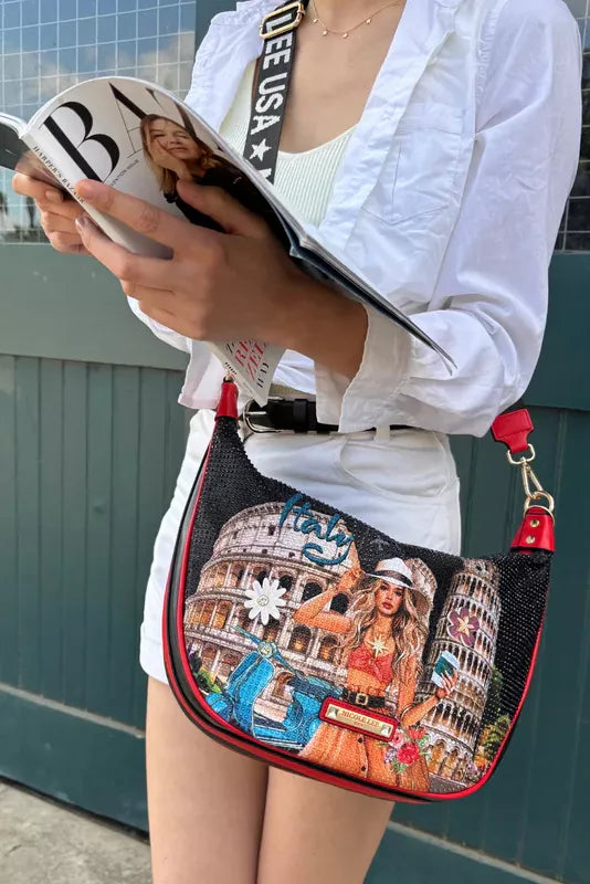 Nicole Lee USA Martha Travels Italy Boho Glam Shoulder Bag - NeoKira Unlimited
