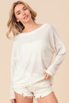 BiBi Waffled Backless Drawstring T-Shirt T-Shirt Trendsi   