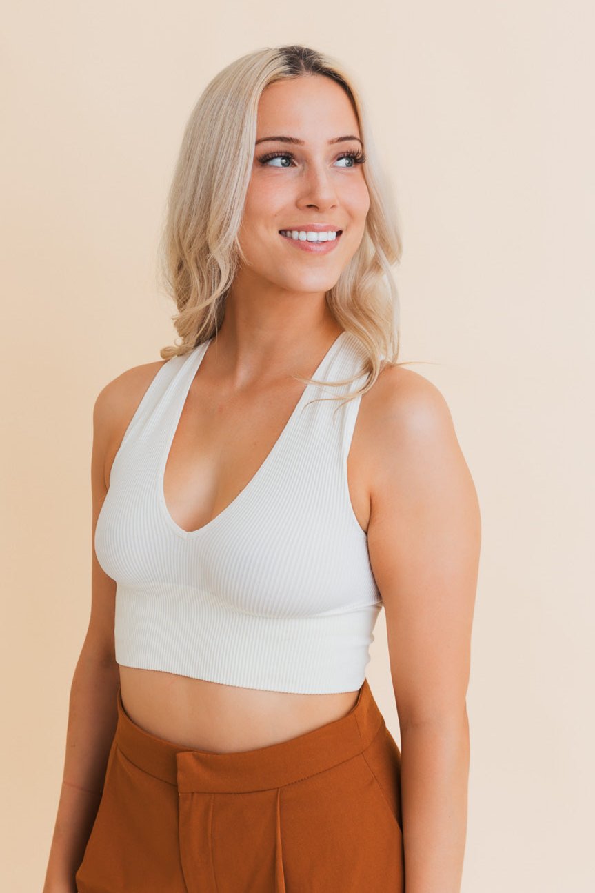 Eco Chic Ribbed Harmony Crop Top - NeoKira Unlimited