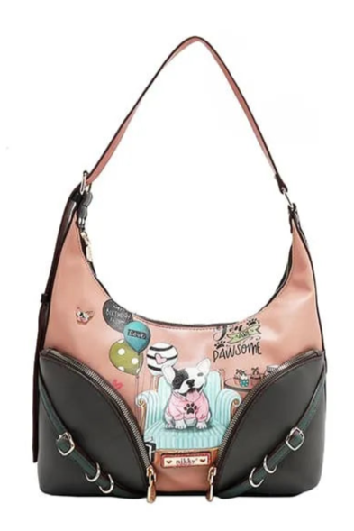 Nicole Lee USA Party King Shoulder Bag with 2 Accessory Front Pockets - NeoKira Unlimited