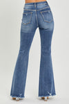 RISEN High Waist Distressed Fare Jeans Jeans Trendsi   