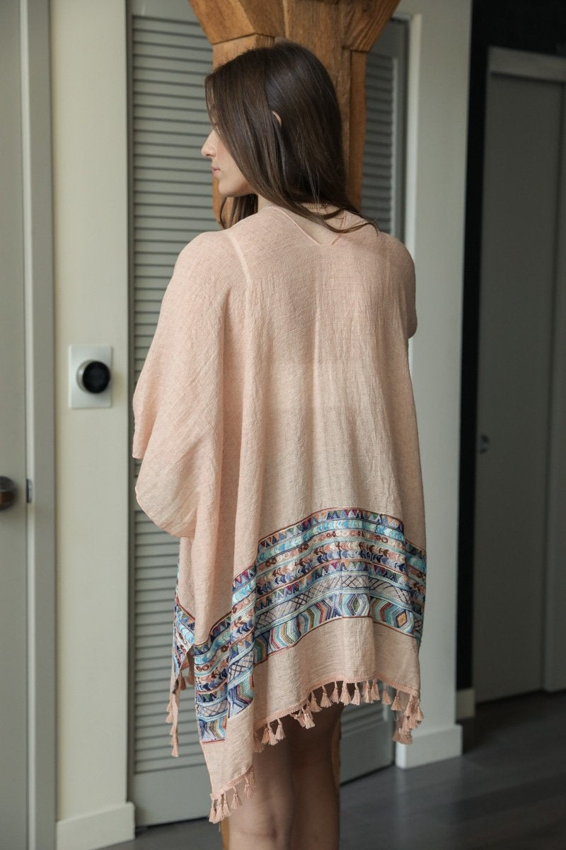 Embroidered Geometric Kimono - NeoKira Unlimited