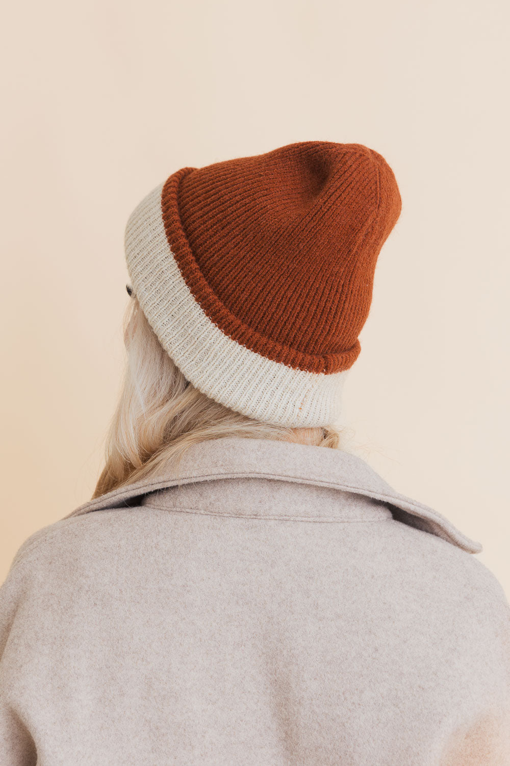 Essential Harmony Two-Tone Knit Beanie Beanies Leto Collection   