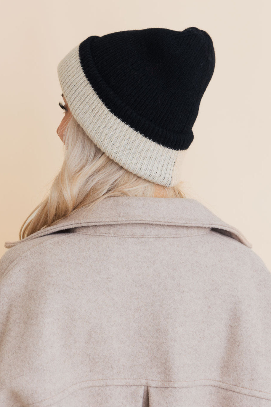 Essential Harmony Two-Tone Knit Beanie - NeoKira Unlimited