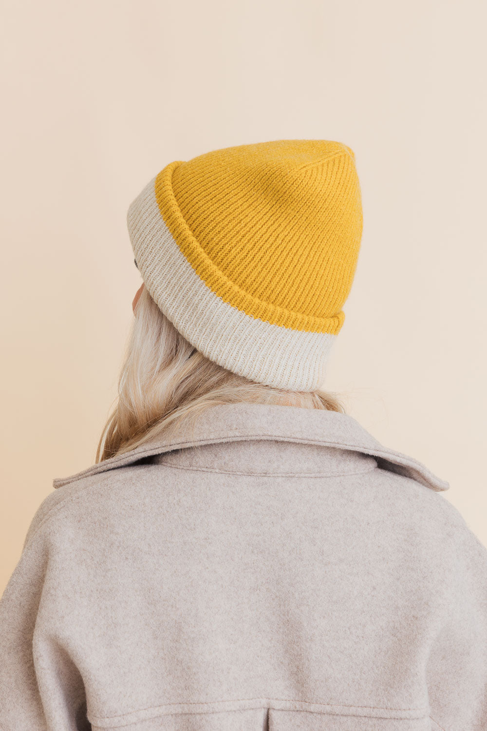 Essential Harmony Two-Tone Knit Beanie Beanies Leto Collection   