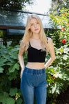 Essential Ribbed Cinch Crop Top Top Leto Collection   