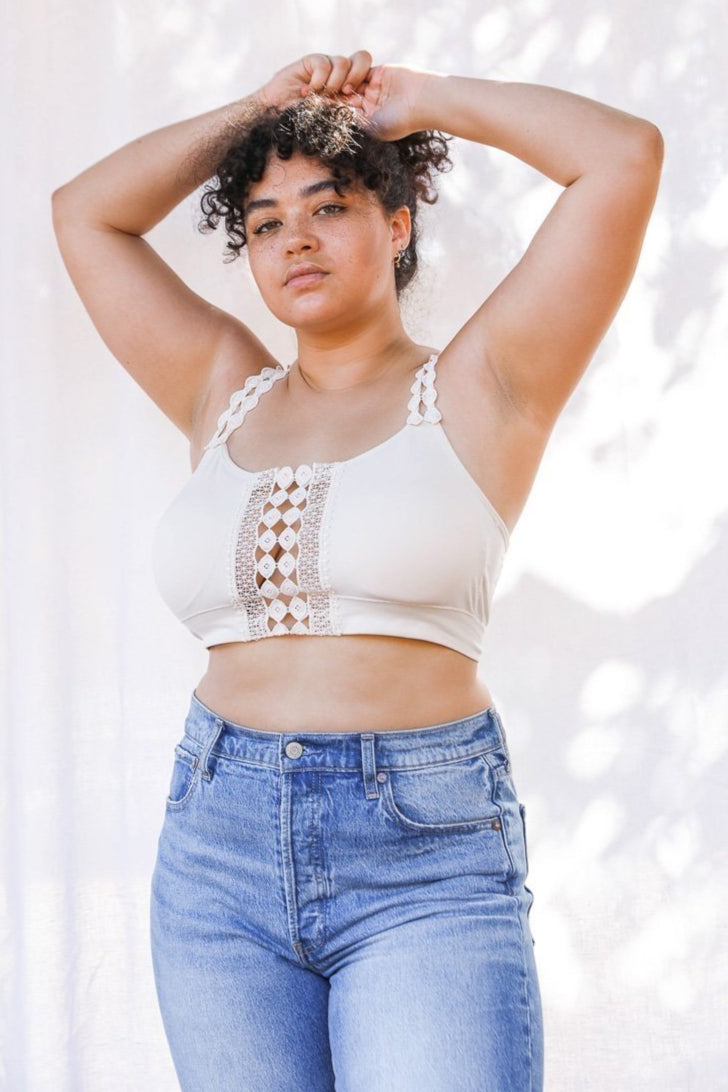 Eye Lace Applique Bralette - NeoKira Unlimited