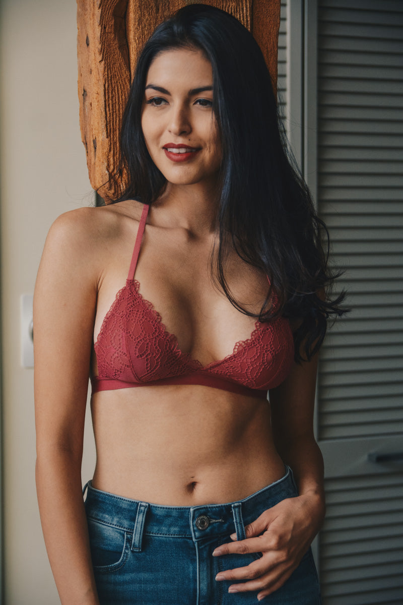 Eyelet Lace T-Back Bralette - NeoKira Unlimited
