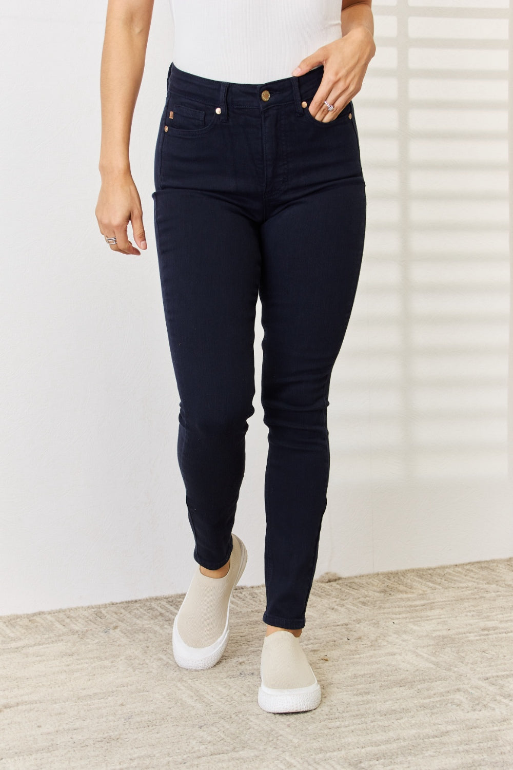 Judy Blue Full Size Garment Dyed Tummy Control Skinny Jeans - NeoKira Unlimited