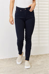 Judy Blue Full Size Garment Dyed Tummy Control Skinny Jeans Jeans Trendsi   