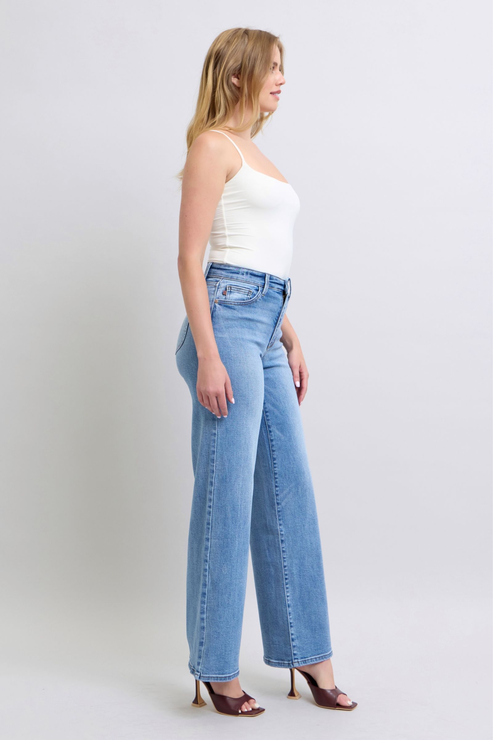 Judy Blue Full Size Wide Leg Jeans with Pockets - NeoKira Unlimited