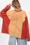 SAGE + FIG Mineral Wash Color Block Top Top Trendsi   