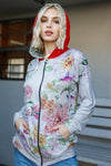 Tasha Apparel Full Size Floral Zip Up Hoodie Hoodie Trendsi Pink Floral S 