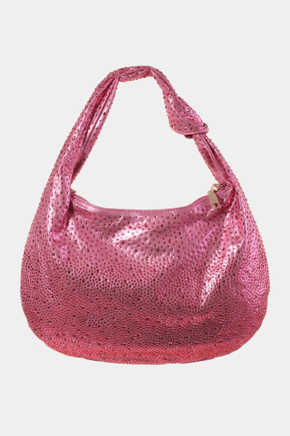 Fame Rhinestone Studded Handbag Handbag Trendsi Fuchsia One Size 