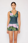 Marina West Swim Full Size Clear Waters Swim Dress in Aloha Forest Swimsuit Trendsi   