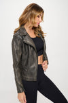 Coalition LA Studded Classic Moto Faux Leather Jacket Jacket Trendsi   