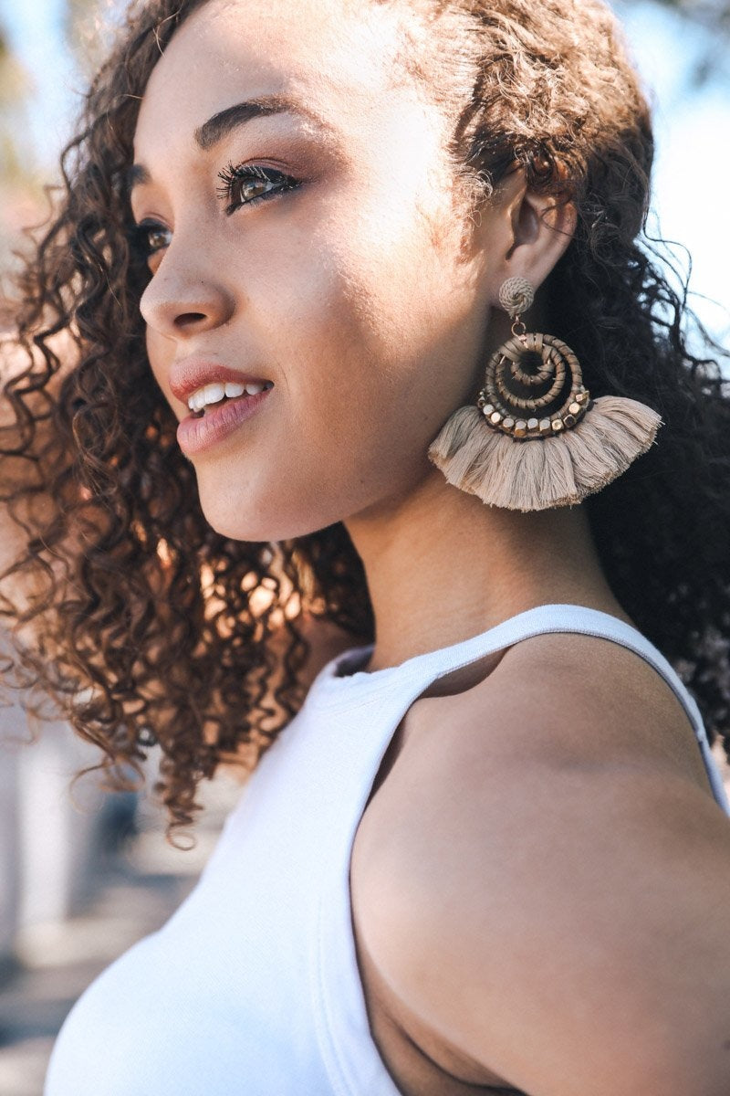 Dream Catcher Dangle Fan Earrings - NeoKira Unlimited