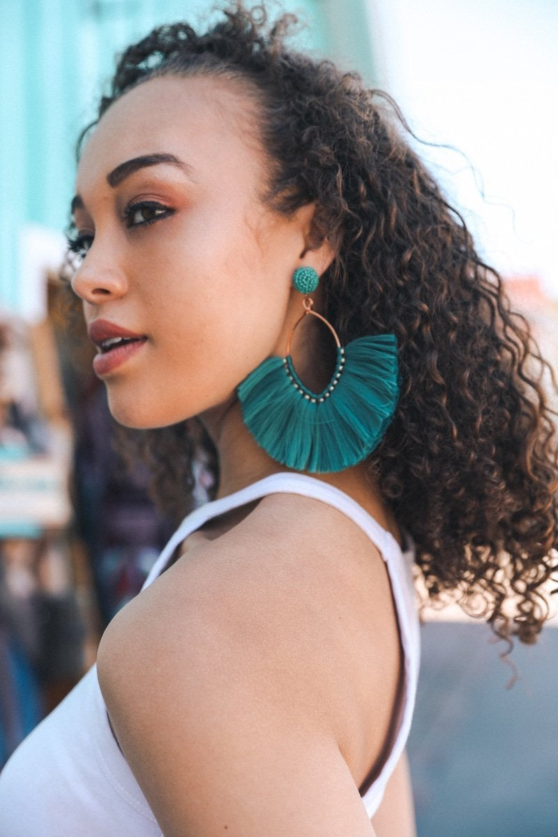 Fan Tassel Earrings - NeoKira Unlimited