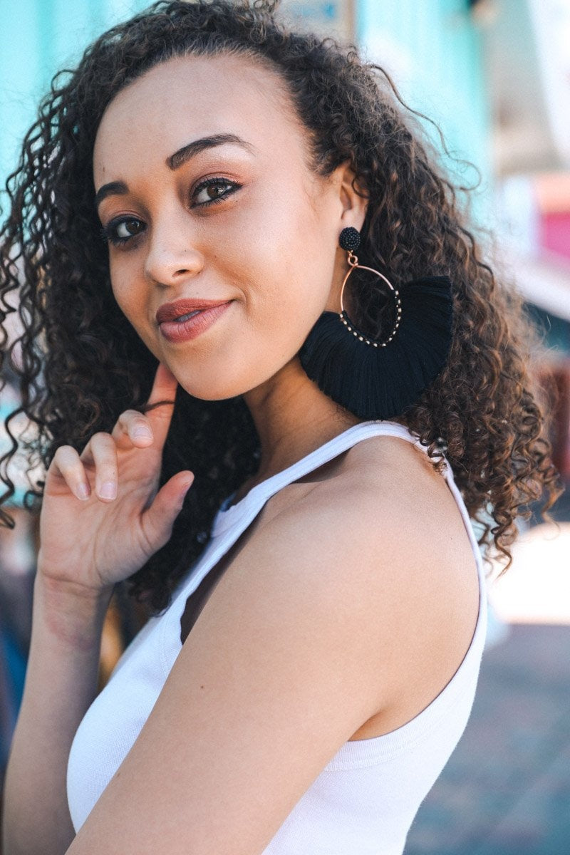 Fan Tassel Earrings - NeoKira Unlimited