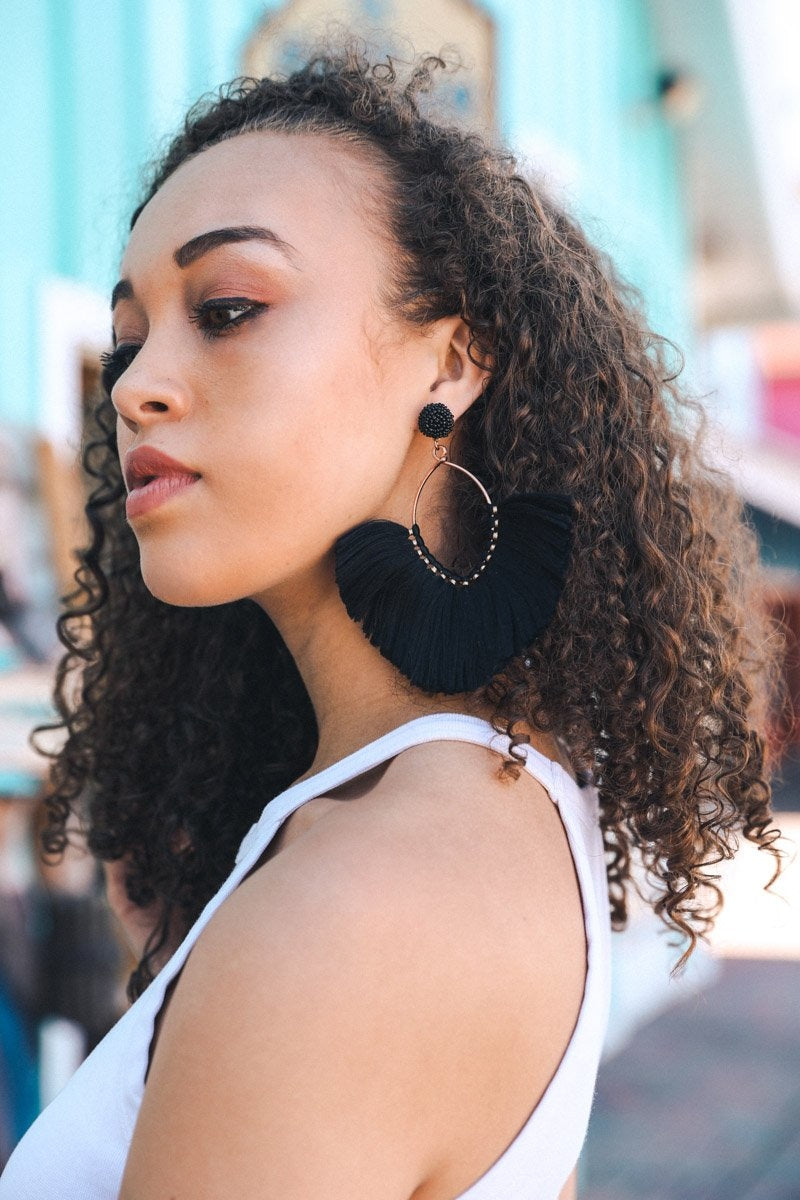 Fan Tassel Earrings - NeoKira Unlimited