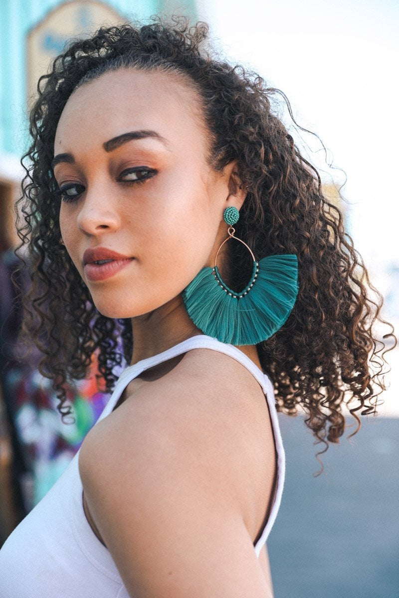 Fan Tassel Earrings - NeoKira Unlimited