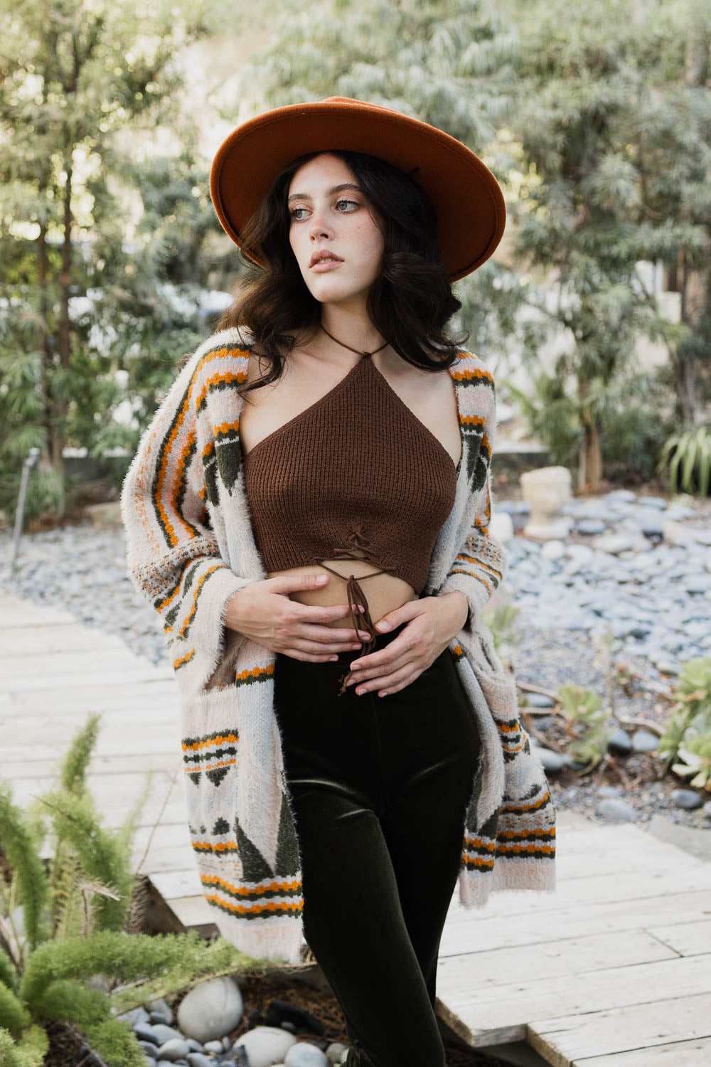 Faux Hair Aztec Pocket Ruana - NeoKira Unlimited