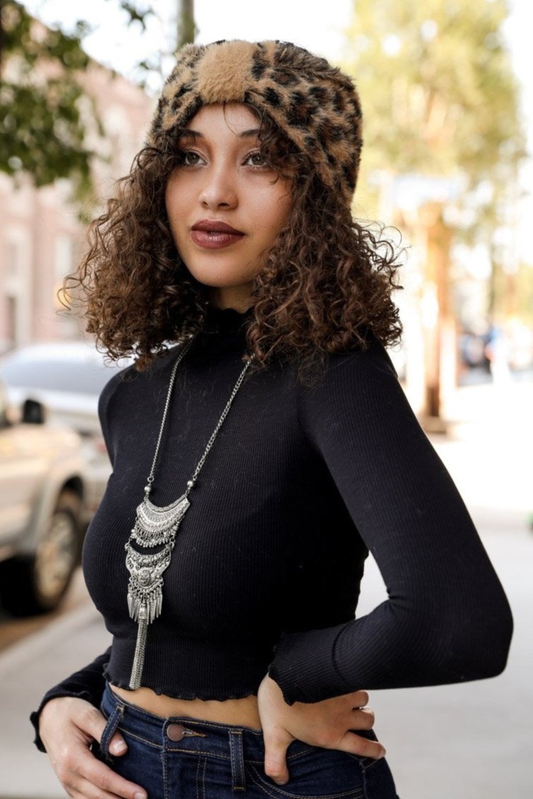 Faux Leopard Head Wrap - NeoKira Unlimited