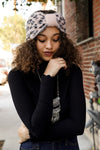 Faux Leopard Head Wrap Headwrap Leto Collection   