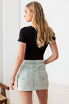 Le Lis High Waist Cargo Denim Mini Skirts Skirt Trendsi   