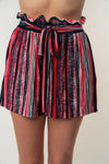 White Birch Full Size High Waisted Striped Shorts High Waist Shorts Trendsi Multi S 