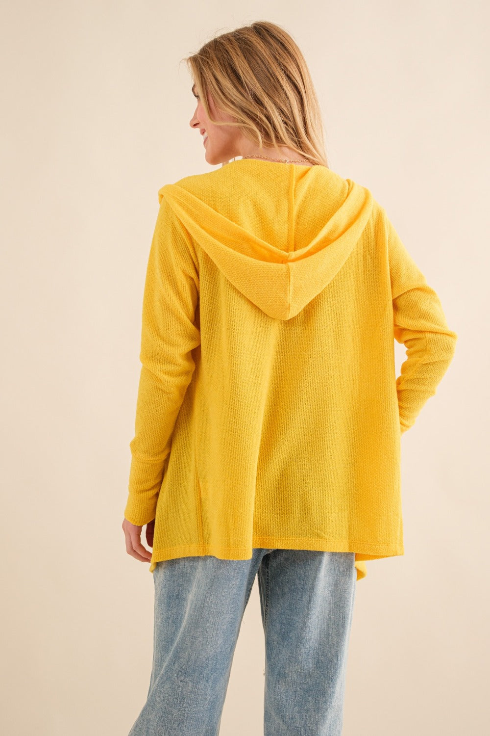 And The Why Full Size Thermal Hooded Open Front Cardigan with Pockets - NeoKira Unlimited