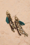 Feather Combo Dangling Earrings Earrings Leto Collection   